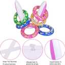 Max Fun Easter Bunny Inflatable Ring Toss Games for Kids Easter Indoor Outdoor Party Games Carnival Toss Game for Easter Party Favors