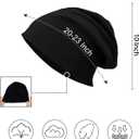 JHYWELL Cotton Beanie Hat Jersey Soft Skull Caps Lightweight Sleep Cap Running Beanies Light Weight Chemo Hat for Men & Women (Black 2 Pack)