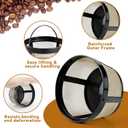 Reusable Coffee Filters Replacement for BELLA Coffee Maker, 2Pcs Permanent Filter Basket Compatible with BELLA Pro 12 Cup