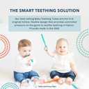 Baby Teething Tubes - Made in The USA Baby Teething Toys - Soft & Durable Infant Toys and Toddler Silicone Teether - 7 Inches, Pink - Baby Must Haves for Teething Relief - Food Safe & Easy to Clean