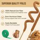 Craft911 Moss Pole Monstera Plant Support 2 Pack 28 Bendable Moss Pole Monstera Plant Support, Plant Stakes for Indoor Plants, Tall Plant Sticks Support for Climbing Plants