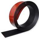 Floor Transition Strip Self Adhesive Floor Cover Strips Laminate 2" Wide Vinyl Flat Divider Transitions (5cm, 20Ft, Black)