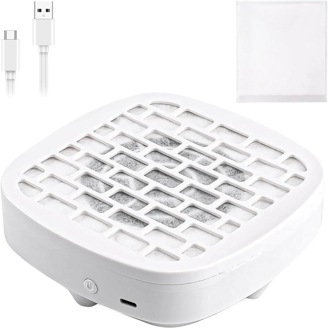 Portable Travel Nail Dust Collector, Compact Vacuum Fan Dust Collector for Beginner with Filter, Powerful Dust Suction Machine Manicure Pedicure Tool for Acrylic Nail Polishing, Salon & Home