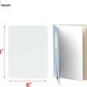 TOWON Small Glass Dry Erase Board, Desk White Board with Standing, Mini Whiteboard Easel Pad Set, Stenography Artifact for Office, Home and School Supplies, 8x6 Inches, White