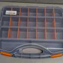 Makitoyo Hardware Storage Box Tools Organizer Container with Handle and Clear Lid, 21 Adjustable Compartments and 2 Fixed Sections,Perfect for Screws,Nuts, Bolts and Small Parts,15"L x 12.9"W x 2.9"H