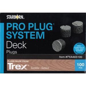 Starborn Pro Plug System Saddle PVC Composite Deck Boards, Covers 25 Sq Ft Includes Plugs Only