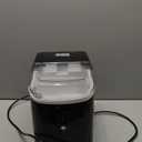 EUHOMY Nugget Ice Maker Countertop with Handle, Ready in 6 Mins, 34lbs Per Day, Removable Top Cover, Auto-Cleaning, Portable Sonic Ice Maker with Basket and Scoop, for Home/Party/RV/Camping (Black)