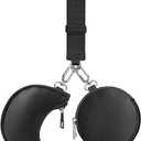 3 x Dual Pouch Wristlet Keychain Wallet Double keychain wallets Mini Pouch Coin Purse Women Coin Detachable Wrist Zip Bag (Black)