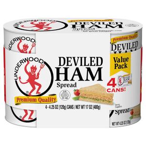 Underwood Deviled Ham Spread, 4.25 Ounce (Pack of 4) (EXP 01/30/30)