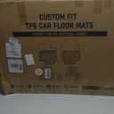 Carbon Fiber Floor Mats for Tesla Model Y 2021 2022 2023 2024 2025, All Weather Protection TPE Car Mats Custom Car Liners Accessories, Front & 2nd Row Floor Liners Set