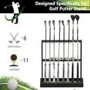 Golf Club Holder Stand,Wooden Golf Club Rack -Indoor Display Rack,Golf Club Organizer for 8 Clubs and 11 Balls Storage,Golf Rack for Storage Sports Outdoors Wall Garage