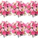 6 Pcs Peonies Artificial Flowers Bulk, Blush Pink Silk Peonies Fake Bouquet for Floral Centerpieces, Red Realistic Faux Peony Flower for Flower Arrangements Wedding Decoration Vase