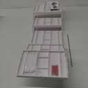 3 Tier Drawer Organizer - Expandable Junk Drawer Organizer Smart Office Supply Organizer, Folding Kitchen Tool Storage Multi Level Desk Organizer for Makeup, Jewelry Storage(2 Row 3 Tier, White)