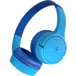 Belkin SoundForm Mini - Wireless Bluetooth Headphones for Kids with 30H Battery Life, 85dB Safe Volume Limit, Built-in Microphone - Kids On-Ear Earphones for iPhone, iPad, Fire Tablet & More - Blue
