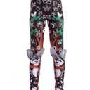 Girls' Tight Pants Black Leggings for Girls Soft Comfortable Printed Leggings Fun Kids Ankle Length Pants for Kids