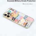 Case for iPhone 13 Pro Max with Aesthetic Design,Good Vibes Positive Quote Collage Pattern for Men Women,Clear Slim Soft TPU Bumper Case,6.7(Good,13pm)