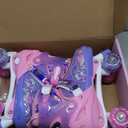 METROLLER Kids Roller Skates Girls Ages 4-6 5-8 8-12 Adjustable Toddler Roller Skates Shining Wheels Little Unicorn Sports Outdoors (Large-Youth (3-6 US), Purple)