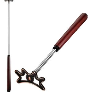 Sumind Retractable Pool Bridge Stick - Billiards Accessories Cue Bridge with Removable Head and Wooden Handle, Ideal for Pool Table (Brown)