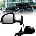 Dasbecan Side Rear View Mirror Compatible with 2020-2024 Tesla Model Y Power Heated Power Folding with Mirror Memory Left Driver Side #1594111-00-C 159411100C (Black 13pin)