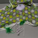 Interactive Cat Toys Rechargeable,Moving Concealed Feathers,Real Mouse Squeaky,Touch Activated Cat Kitten Toy Exercise Toys for Indoor Bored Adult Cats (green)