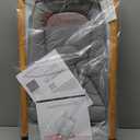 Dream On Me Rock On Me 2-in-1 Baby Rocker and Stationary Seat, Adjustable Recline, Gentle Music & Vibration, 3-Point Safety Harness, Detachable Toy Bar, Folds Compact for Travel Grey