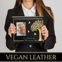 9.8"L x 7.8" H x 0.5" Funeral Guest Book For Memorial , A guest Book for Funeral with Gold Engraving - Memorial Guest Book Space for Name , Contact/Address Memory & Thoughts Memorial Service Registry