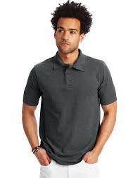 Hireko Men's Polo, Large, Dark Gray