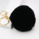 Fluffy Fur Pom Keychains Soft Faux Rabbit Fur Ball Car Keyring Pompom Key Chains Key Holder Women Bag Pendant Jewelry Gifts