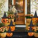 32 Pcs Witch Hats Set, 10 Witch Hats 2pack Tasseled Curtains 10 Star Pens and 10 Witch Hat Pens Witch Party Decorations for Birthday Party Supplies Dress up Costume Cosplay Hallo