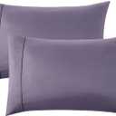 Bedsure Queen Pillow Cases Set of 2 - Grayish Purple Polyester Microfiber Pillowcase 2 Pack, Super Soft and Cozy Pillowcase, Pillow Case Covers with Envelop Closure, 20x30 Inches