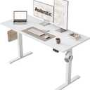 Agilestic Electric Standing Desk, 48 x 24 Inches Height Adjustable Desk, Sit Stand up for Work Office Home, Ergonomic Rising Computer Table with Memory Preset, White