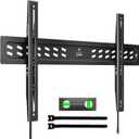 monTEK Ultra Slim Fixed TV Wall Mount Bracket for 4395" Flat & Curved TVs, Super Low Profile 0.95" from Wall, Holds 150 lbs, Supports VESA 800x400, Fits 16"/18"/24"/32" Studs