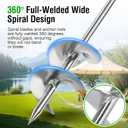 Ground Anchors Heavy Duty, 2 Pack Fully Welded Solid Steel Ground Anchors Screw in with 2.9" Spiral Blade, Trampoline Earth Stakes Auger Anchors for Sheds, Mobile Home, Tent, Swing Set