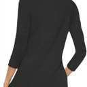 Tobrief Christmas Shirts for Women 3/4 Sleeve Graphic Tee Crew Neck Funny T Shirt Fall Holiday Tops (S)