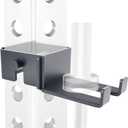 Olympic Barbell Holder for 3x3inch Power Racks, Rack-Mounted,No Tools & No Screws Required  Heavy-Duty Steel barbell Storage , Protect The Barbell Bar With Protective Padding, Saves More Space,Tool-Free Install.Vertical Barbell Holder