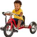 Schwinn Roadster Tricycle, 12 Inch Front Wheel Bike for Kids Ages 2-4, Low Center of Gravity, Retro Steel Frame, Adjustable Seat Grows with your Child, Rear Deck, Tricycle for Toddlers