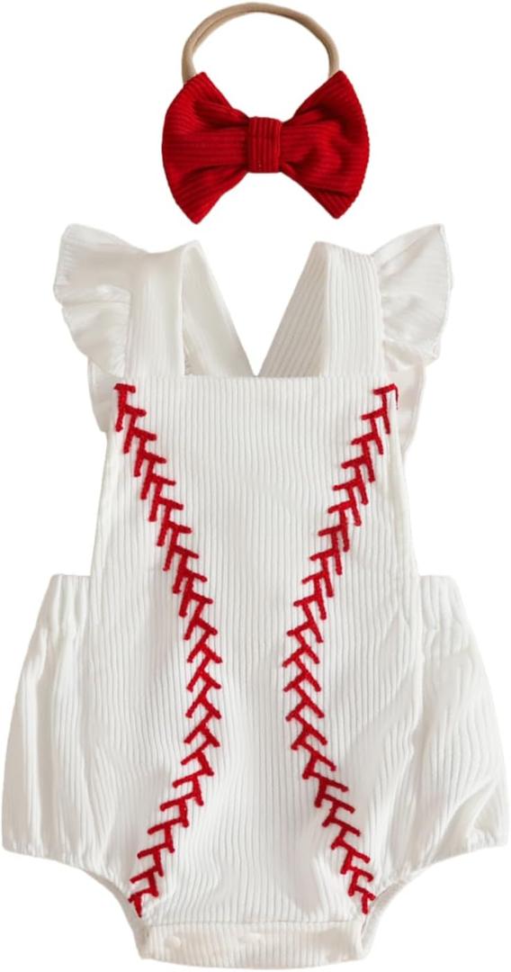 Noubeau My First Halloween Baby Girl Outfit Newborn Pumpkin Bubble Romper Bodysuit Corduroy Overalls Infant Ghost Clothes (White)