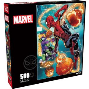 Buffalo Games - Marvel - Spider-Man vs. Green Goblin - 500 Piece Jigsaw Puzzle for Adults -Challenging Puzzle Perfect for Game Nights - Finished Size is 21.25 x 15.00