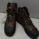 NINGO Mens Steel Toe Work Boots, Full Grain Leather, Oil and Slip Resistant, Puncture Proof Construction Boots with Breathable Lining, Anti-static, Mens Safety Boots for Industrial, Warehouse Size 9.5