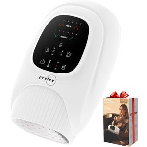 Hand Massager with Heat and Compression, Hand Massage with 2 Vibration 6 Modes 6 Intensities, Electric Hand Massager for Arthritis and Carpal Tunnel Relief, Valentines Day Gifts for Women Men, White