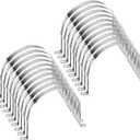 HARFINGTON 20pcs 5 1/2 Inch 140mm Conduit Clamps, M140 U Tube Pipe Clamp, Stainless Steel Rigid Pipe Strap, U Shaped Bracket with Two Hole for Pipe Tube Hose Wire Cord Fixing