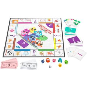 Monopoly Discover Board Game for Kids Ages 4+, Fun Game for Families, 2-Sided Gameboard for 2-4 players, 2 Levels of Play, Playful Teaching Tools for Families