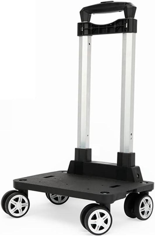 Backpack Trolley - 4 Wheels Folding Compact Lightweight Luggage Cart, Travel Trolley for Bags/Lunch Backpack/Golf Bag (4 Wheels) (4 Wheels)