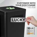 Dog Poop Trash Can Outside, 6L Metal Outdoor Dog Waste Bin with Lid & Soft Close Pedal, Pet Waste Container with Charcoal Filter, Removable Inner Bucket, Bag Holder, Stickers & Custom Name Plate