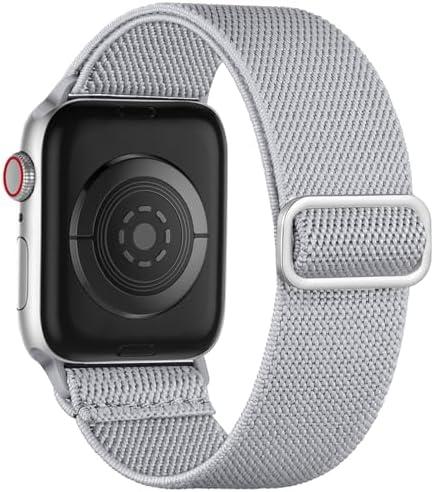 SET OF 2,  Maledan Stretchy Solo Loop Compatible with Apple Watch Band Women Men 40mm 44mm 45mm 41mm 38mm 46mm 49mm 42mm,Soft Nylon Elastic Braided Strap Wristband for iWatch Series 10 9 8 7 6 5 4 3 2 1 SE Ultra