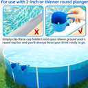 8 Pack Pool Cup Holders Poolside Cup Holder for Above Ground Pools Only Fits 2 Inch Or Less Round Top Bar Strong and Durable Easy to Clip on Pool