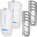 Flying Insect Trap Indoor Use, Fruit Bug Fly Catcher Plug in with UV Light, Fly Trap Safe Mosquito Killer for Home Use with Refills (2 Plug-in Bases + 8 Cartridges)