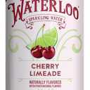Waterloo Sparkling Water, Cherry Limeade Naturally Flavored, 12 Fl Oz Cans (Pack of 12) Zero Calories and Zero Sugar or Sweeteners (EXP 06/03/27)
