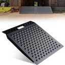 VNN 29" x 24" Shed Ramp for Riding Mower - 750 LB Capacity Shed Ramps, Anti-Slip Punch Plate Ramp for ATV, Motorcycles, Garages & Barns (1PC,Black, Alloy)