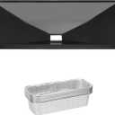 DELSbbq 66037 Grease Tray with 10-Pcs 6498 Drip Pan for Weber Genesis II 400 & LX 400 Series, Replacement for Weber Genesis II E-410 S-410 E-435 S-435, Genesis II LX E440 S440 S435 SE410